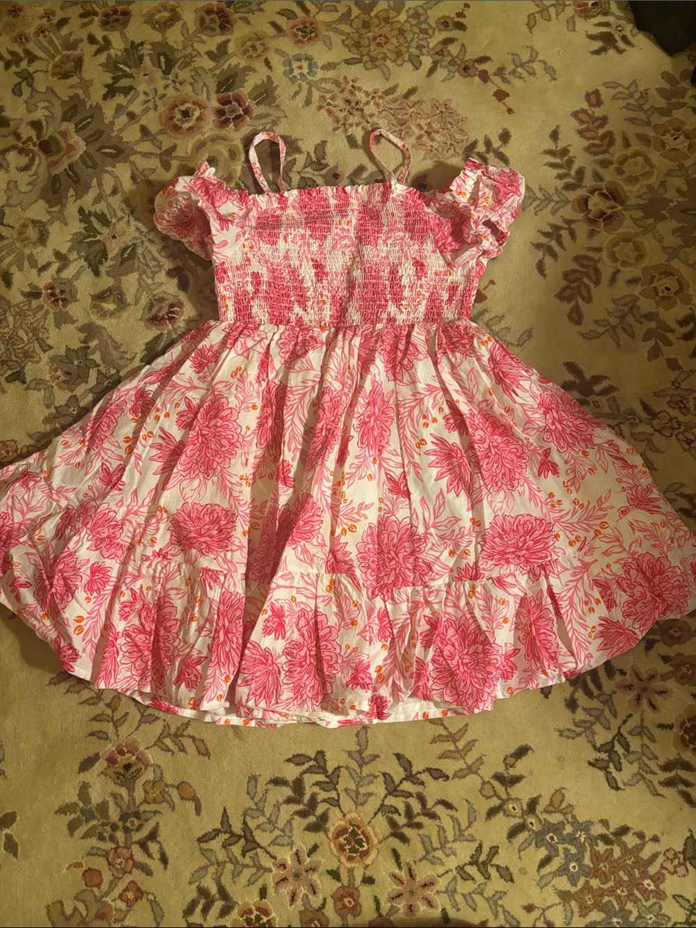 Joie Pink Floral Smocked Sundress for Girls